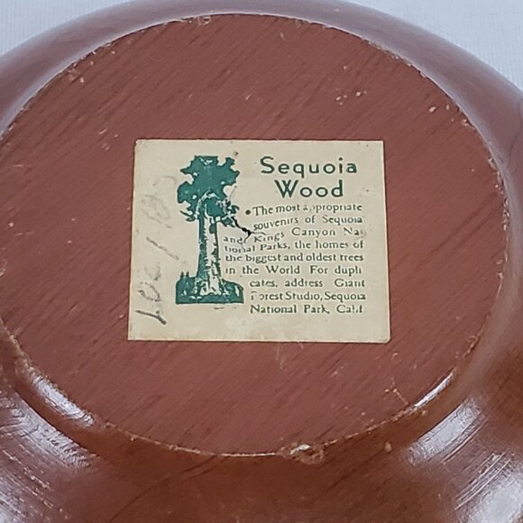 Vintage Sequoia Wood Lidded Trinket Box Sequoia and Kings Canyon national Park - Picture 6 of 11